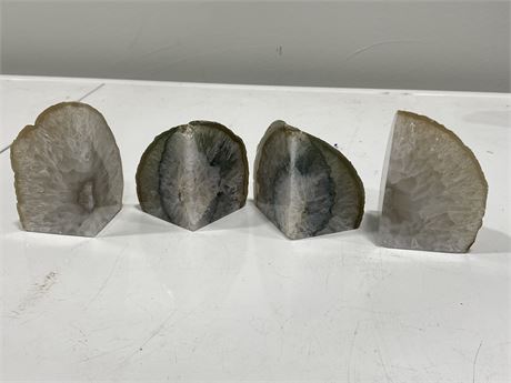 4 AGATE BOOKENDS