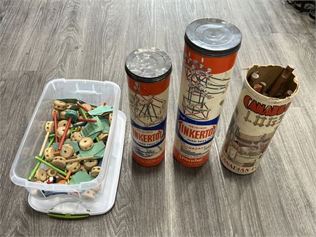 1950s TINKERTOY & FRONTIER LOGS CHILDREN COLLECTION