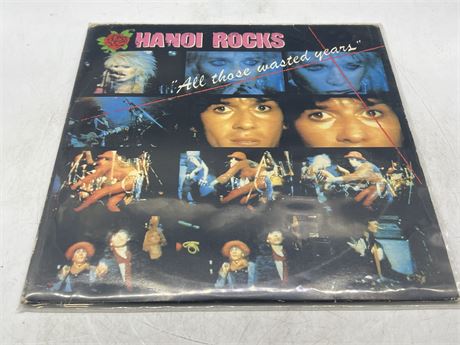 RARE HANOI ROCKS UK PRESS - ALL THOSE WASTED YEARS 2LP - VG+