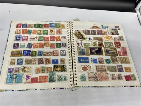 WORLD STAMP BOOK - US & CDN STAMPS INCLUDED