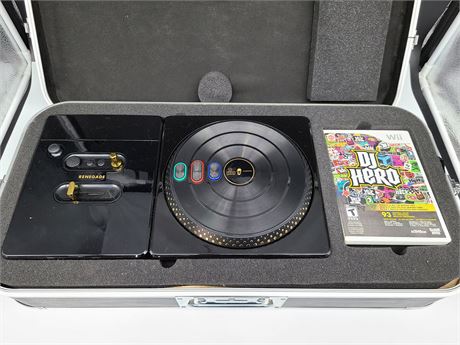 DJ HERO TURNTABLE DECK WITH GAME CD & CASE