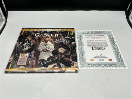 GANDHI CAST SIGNED LASER DISC W/COA