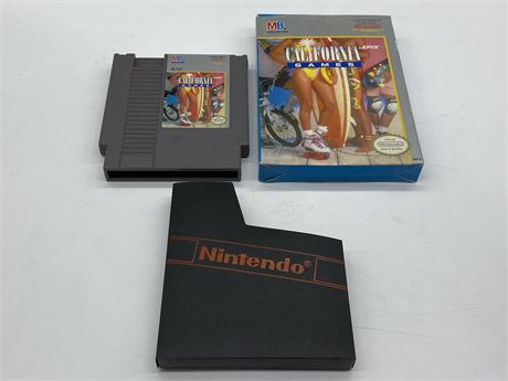 CALIFORNIA GAMES - NES W/BOX (MISSING MANUAL) - EXCELLENT CONDITION