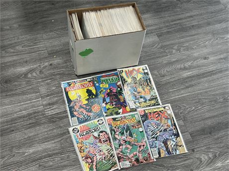 SHORTBOX OF DC COMICS - NO DOUBLES - BAGGED & BOARDED