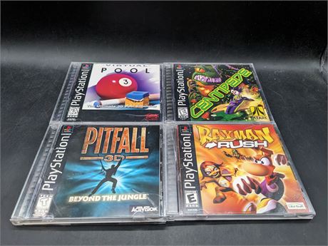 4 PLAYSTATION ONE GAMES - VERY GOOD CONDITION