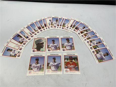 1987 TIDEWATER TIDES COMPLETE TEAM SET WITH DWIGHT GOODEN