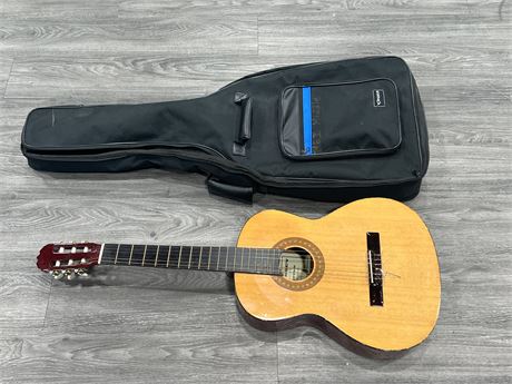 ODYSSEY MGN-80 ACOUSTIC GUITAR W/ CASE - GUITAR IS 38” LONG