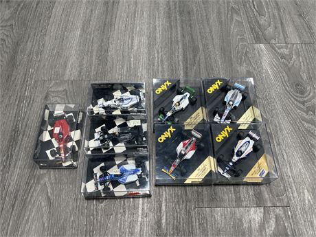 8 SMALL F1 DIE CAST CARS