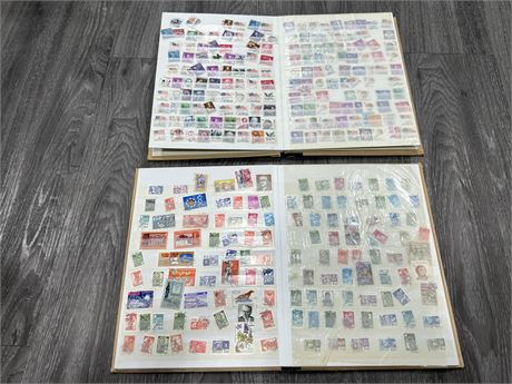 2 STAMP BOOKS W/STAMPS