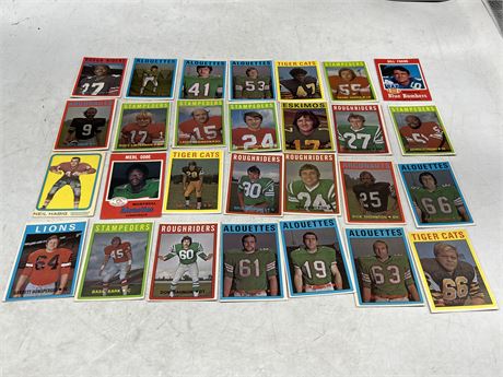 (25) 1970s CFL CARDS