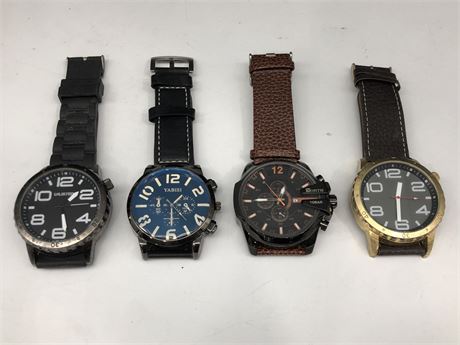4 LARGE WATCHES (WORKING)