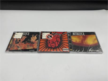 3 SEALED METALLICA CD’S