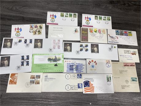 21 FIRST DAY COVERS - 1940’S - 1990’S