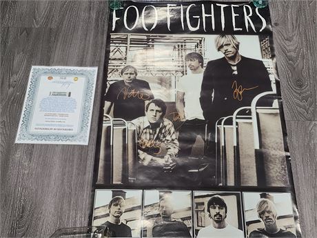 FOO FIGHTER BAND SIGNED POSTER (with COA)