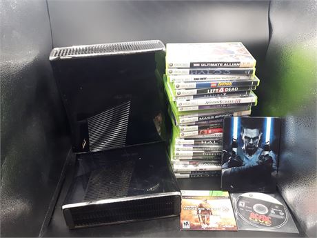 XBOX 360 CONSOLES AND GAMES - WORKING - NO CONTROLLERS OR CABLES