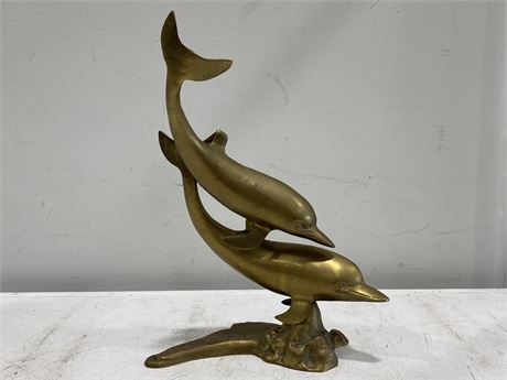 MCM BRASS DOLPHINS (15.5” TALL)