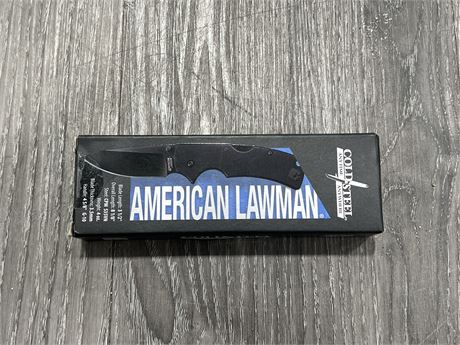 NEW AMERICAN LAWMAN COLD STEEL POCKET KNIFE (RETAIL $200+)
