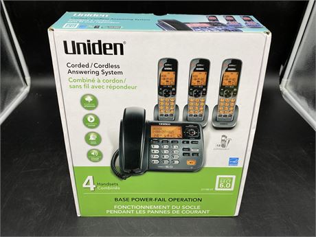 (NEW) UNIDEN PHONE SYSTEM - 4 PHONES