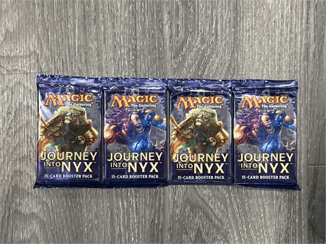 4 MAGIC THE GATHERING 15 CARD BOOSTER PACKS - JOURNEY INTO NYX