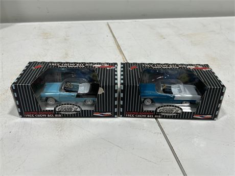 2 DIECAST 1955 LIMITED EDITION CHEV CARS