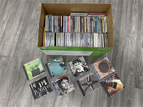 BOX OF VARIOUS MUSIC CDS