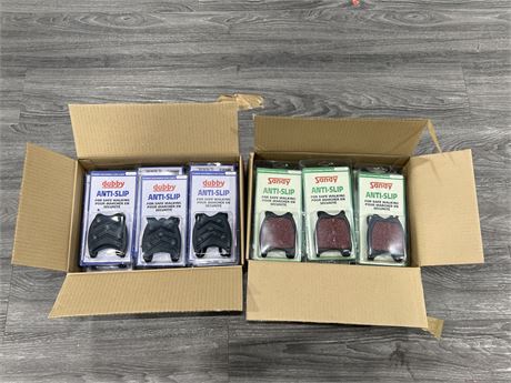 2 BOXES OF ASSORTED NEW SAFE ANTI SLIP SHOE BOTTOMS