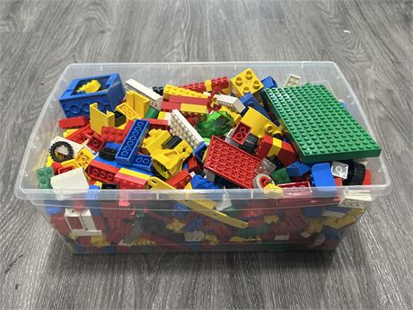 SMALL BIN OF LEGO - 15”x9”x5”