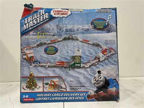 OPEN BOX THOMAS & FRIENDS TRACK MASTER HOLIDAY CARGO DELIVERY SET