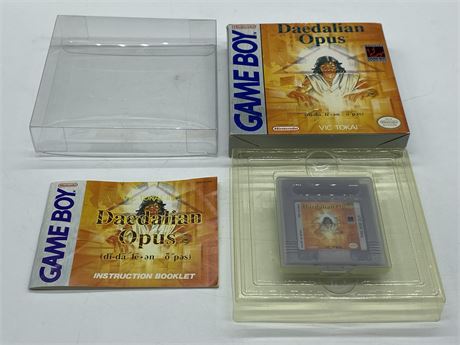 DAEDALIAN OPUS - GAMEBOY COMPLETE W/BOX & MANUAL - EXCELLENT CONDITION