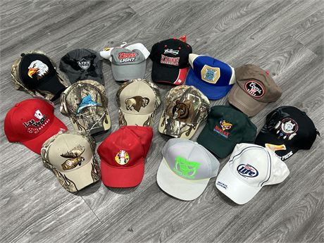 LOT OF MISC HATS - SOME LIKE NEW