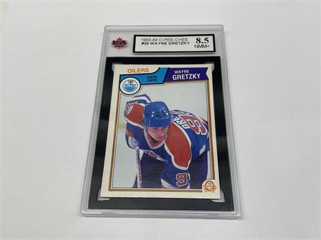 KSA GRADED 8.5 1983/84 WAYNE GRETZKY O-PEE-CHEE NHL CARD