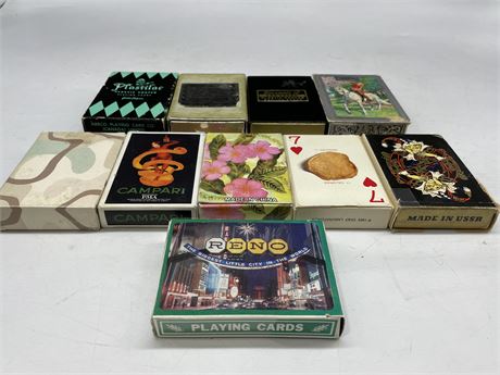 10 VINTAGE PLAYING CARDS