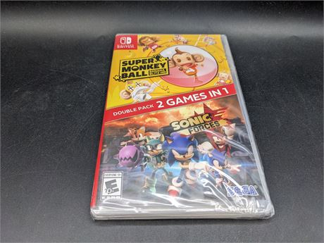 SEALED - SONIC FORCES / SUPER MONKEY BALL - SWITCH