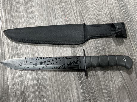 NEW STAINLESS STEEL KNIFE W/SHEATH (14”)