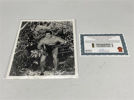 GORDON SCOTT (Tarzan) SIGNED PHOTO W/COA (8”x10”)