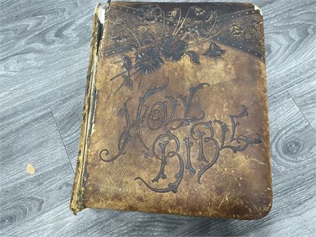 GIANT ANTIQUE BIBLE 1893