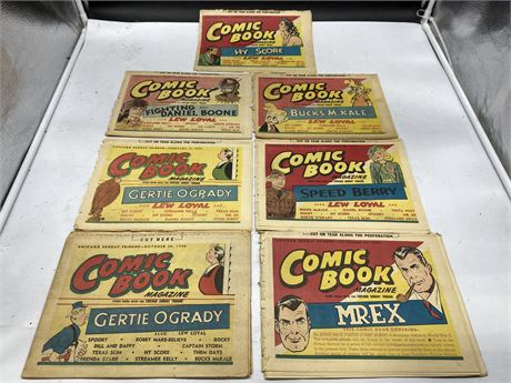 7 1940’S CHICAGO SUNDAY TRIBUNE COMIC BOOK MAGAZINES