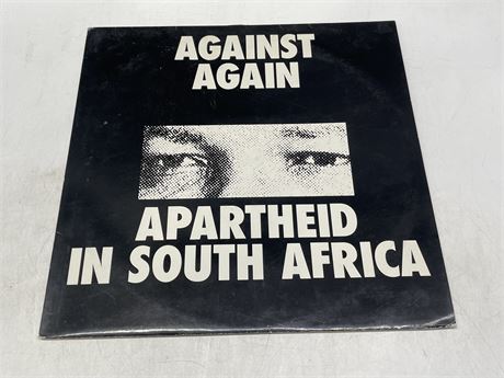 AGAINST AGAIN - APARTHEID IN SOUTH AFRICA - EXCELLENT (E)