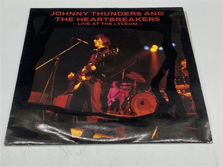 RARE UK PRESSING 1990 JOHNNY THUNDERS - LIVE AT THE LYCEUM - EXCELLENT (E)