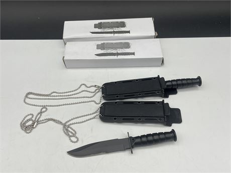 2 KNIFE NECKLACES