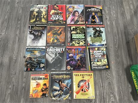 15 ASSORTED VIDEO GAME GUIDE BOOKS