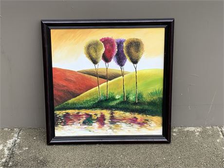 FRAMED PAINTING UNSIGNED (26.5x26.5”)