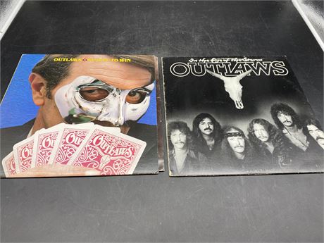 2 OUTLAWS RECORDS - GOOD CONDITION