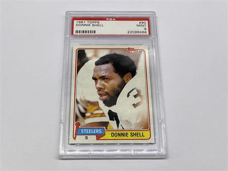 PSA 9 DONNIE SHELL 1981 TOPPS CARD