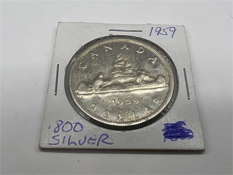 1959 CDN SILVER DOLLAR (.800 SILVER)