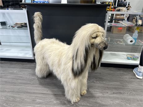 MCM LIFE SIZED LONG HAIRED AFGAN HOUND 36”HIGH 43”LONG 10” WIDE