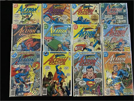 12 SUPERMAN ACTION COMICS