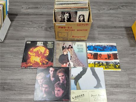 BOX OF RECORDS (Most are slightly scratched)
