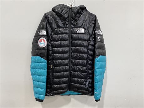 NORTH FACE WOMENS BLACK & TURQUOISE SUMMIT SERIES JACKET - SIZE S