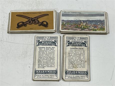61 ANTIQUE PLAYERS & WILLIS CIGARETTE CARDS COLLECTION
